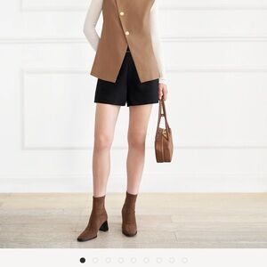 Asymmetric Button Front Vest